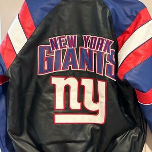 New York Giants Blue and Red Bomber Jacket